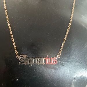 Gold plated zodiac necklace